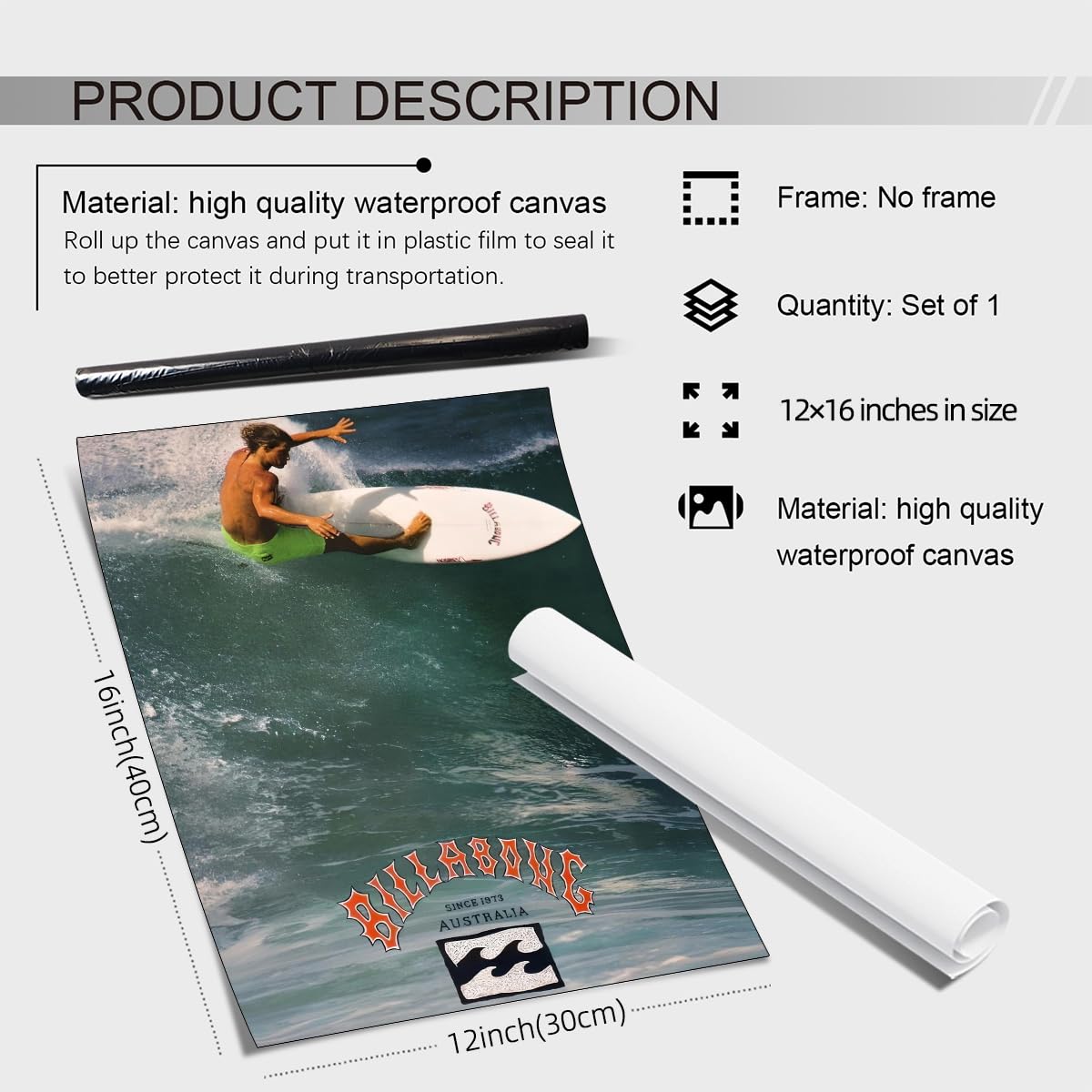 Jefuzh 90s Beach Ocean Surf Posters Summer Surfing Wall Art Trendy Coastal Surfer Picture Prints for Apartment Bedroom Wall Decor 12X16 inch Unframed