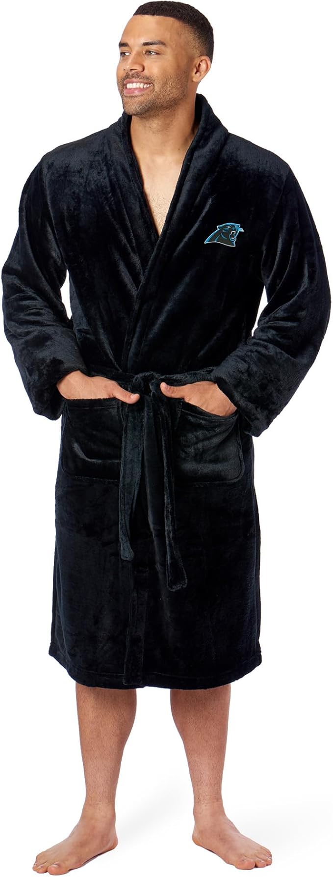 NFL Adult Unisex Silk Touch Bathrobe, Officially Licensed Loungewear, Soft Plush Polyester