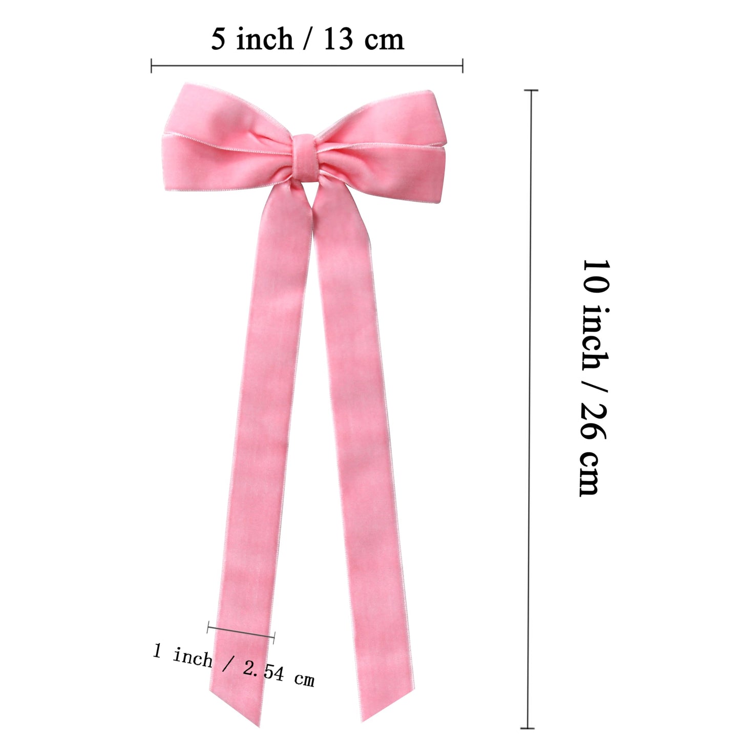 12Pcs Pink Velvet Bows Valentines Day Tree Decorations,5in x 10in Easter Spring Ornaments for Christmas Tree Home Coquette Room Birthday Party Front Door Wedding Holiday Decor