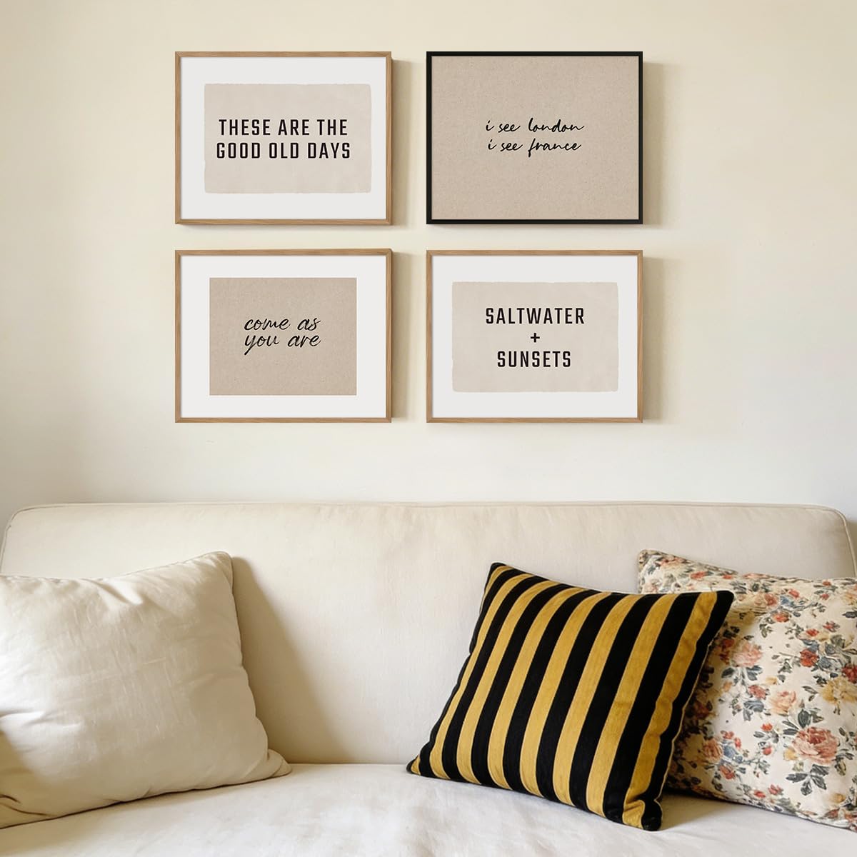 Loomarte Motivational Canvas Art: These Are The Good Old Days - Minimalist Typography Wall Art, Trendy Quote Poster, Modern Home Decor for Any Room, Bohemian Aesthetic, Premium unframed 8*10 Canvas‌