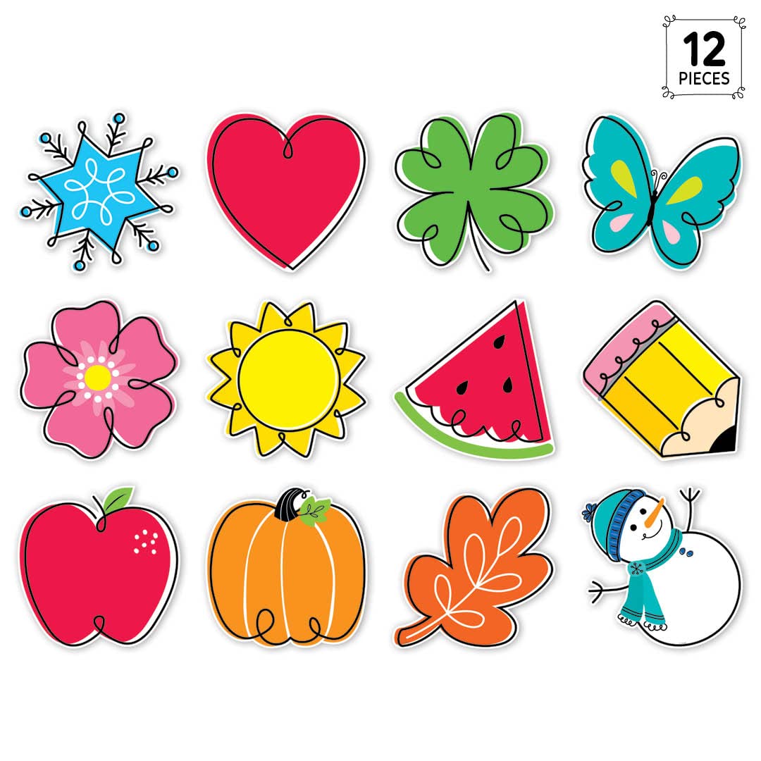 CTP Seasonal Accents 10" Cut-Outs Learning Décor Accents for Classroom (Creative Teaching Press 10816)