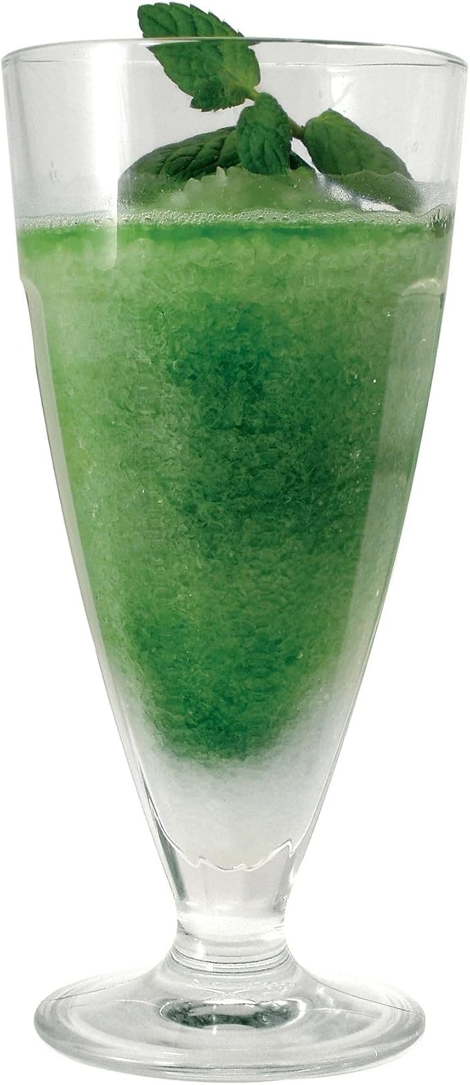 Bormioli Rocco Rock Bar 12.5 oz. Stackable Dessert Glass for Ice Cream Sundaes, Milkshakes, or Smoothies, Set of 6, Clear