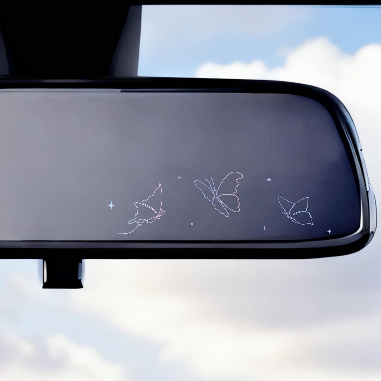 Butterfly Gifts for Friends Work Bestie Soul Sister Coworker Christmas Gifts Purple Butterfly for Women Birthday Presents Valentines Day Gift 2 pcs Rear View Mirror Stickers Car Rearview Mirror Decal
