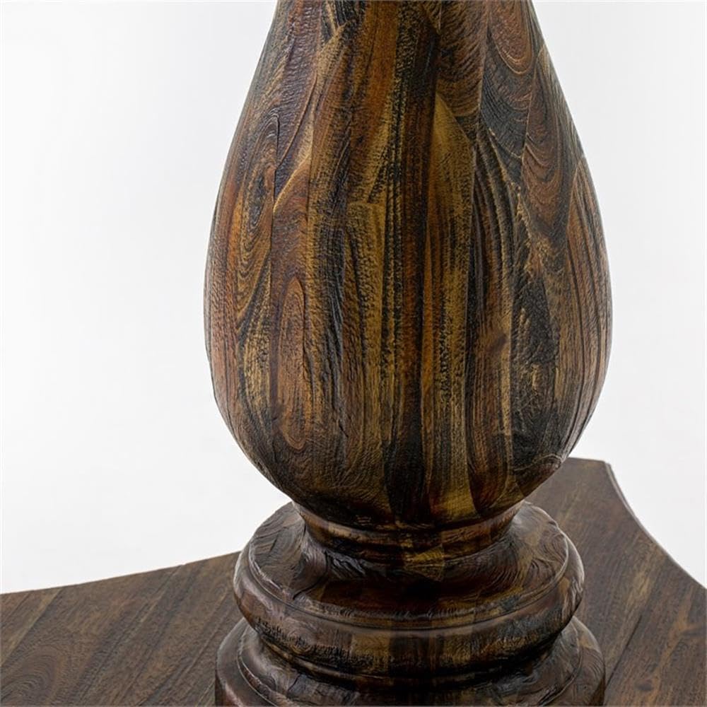 Luxe by East West Furniture FE2-07-TP Ferris Dining Table - a Round Wooden Table Top with Pedestal Base, 48x48 Inch, Distressed Jacobean