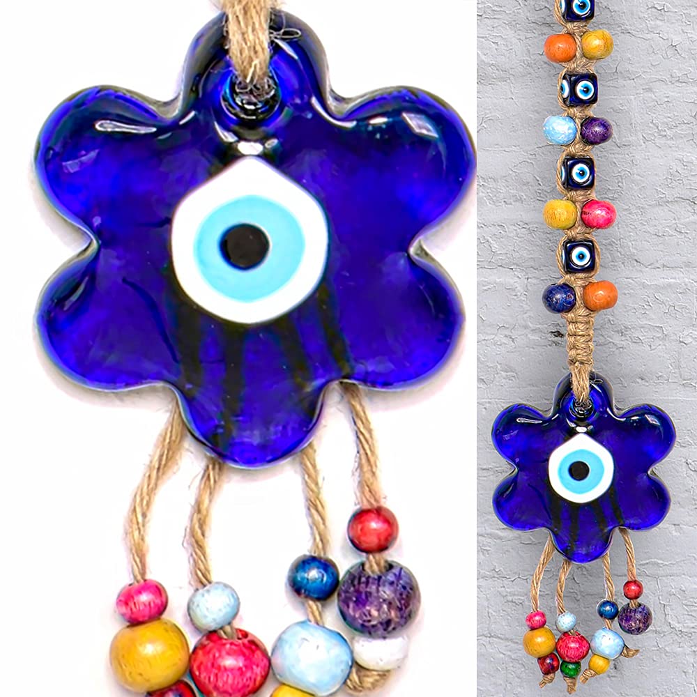 Turkish Evil Eye Nazar Wall Hanging Home Door Decor Decoration Ornament Accessories Glass Charm Ojo Turco Amulet Beads Blue Gift Style Art Protection