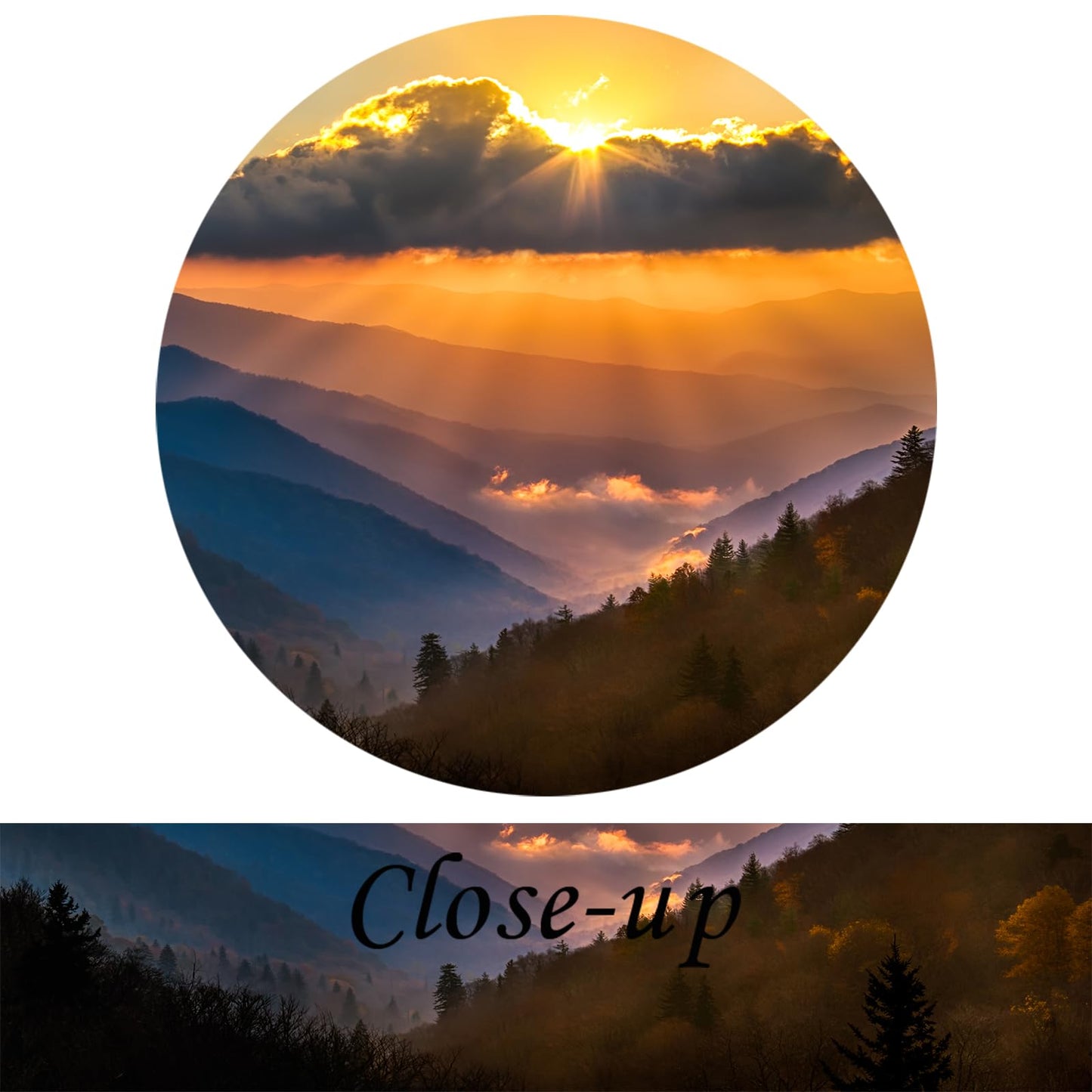 KREATIVE ARTS Motivational Quotes Canvas Wall Art - Excellence is Not an Act, But a Habit Inspirational Entrepreneur Poster - 24"x32" Framed Artwork for Office Smoky Mountain Sunrise Picture