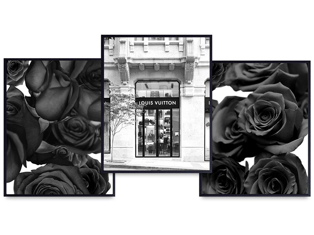 Poster Pictures of Fashion Wall Decor Wall Art - Glam Designer Decor - Glamour Haute couture Fashion designer Art - Luxury Gift for Women - Girls Bedroom, Living room decoration