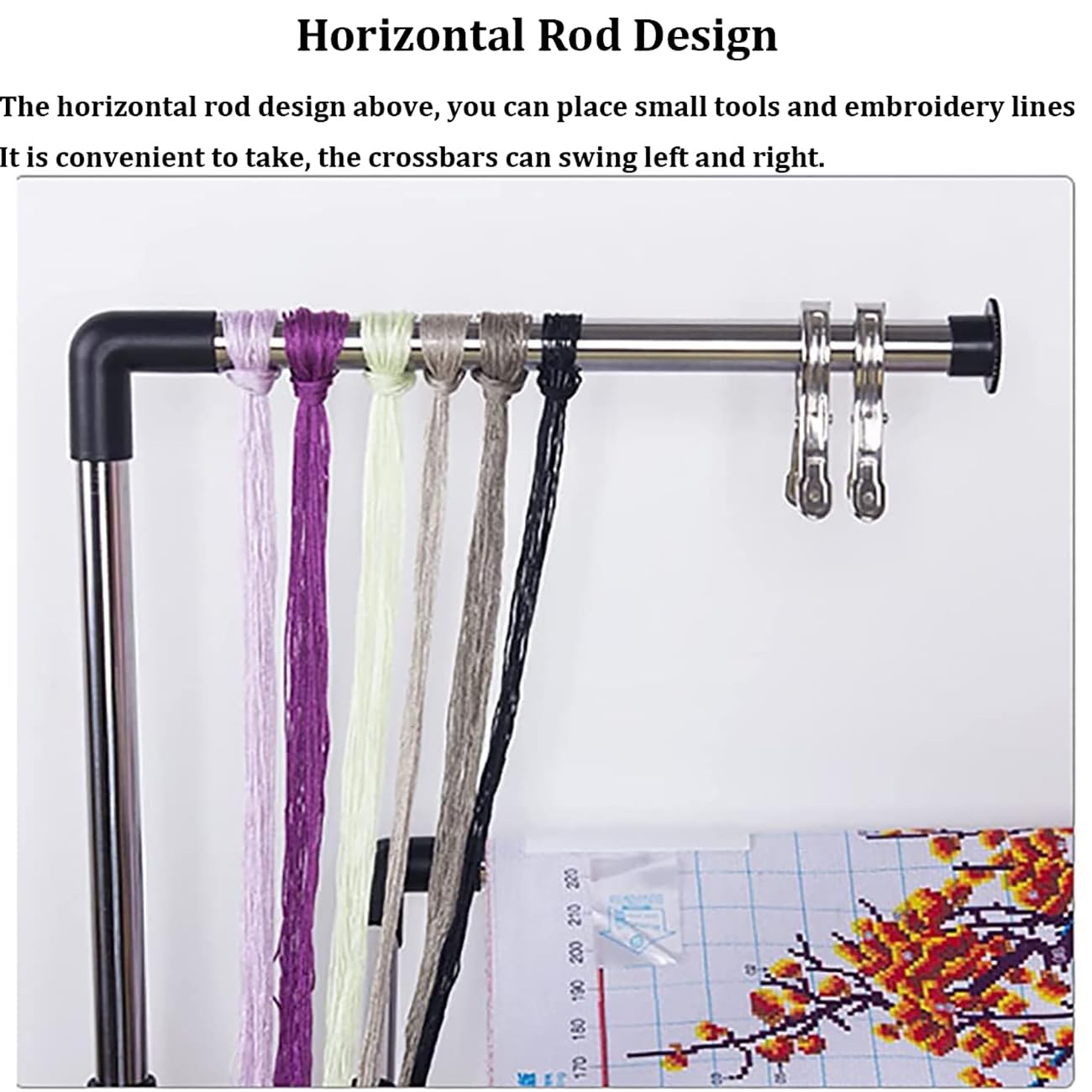 Adjustable 360° Rotating Floor Embroidery Stand for Cross Stitch & – Perfect Support for Quilting, Crafting, and Sewing Projects