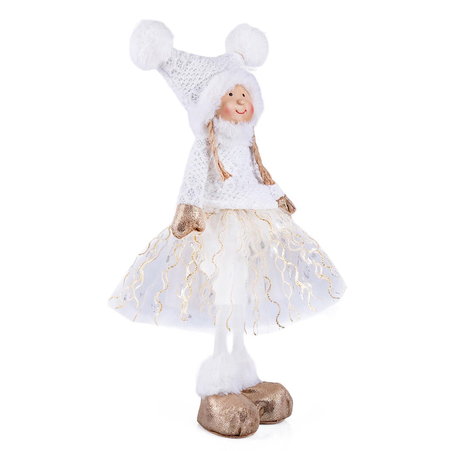 STP GOODS Handmade Christmas Decor Collectible Doll, 15 inches (38 cm), Indoor Home Decoration Figurine, Figurine for Home Decor & Holiday Posable Fairy Doll Indoor