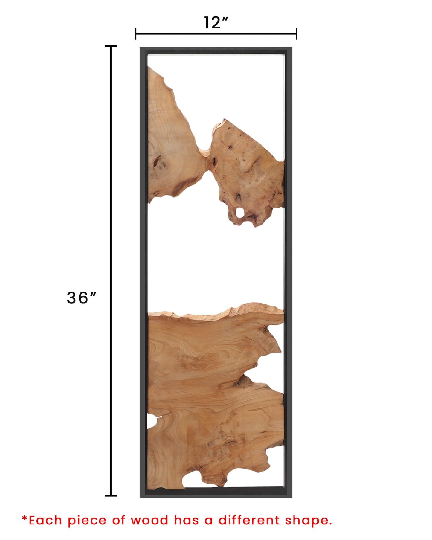 36''×12''Rustic Wood Wall Art–Handcrafted Natural Wood Decor, One-of-a-Kind Design for Living Room, Bedroom, Statement Display or Office