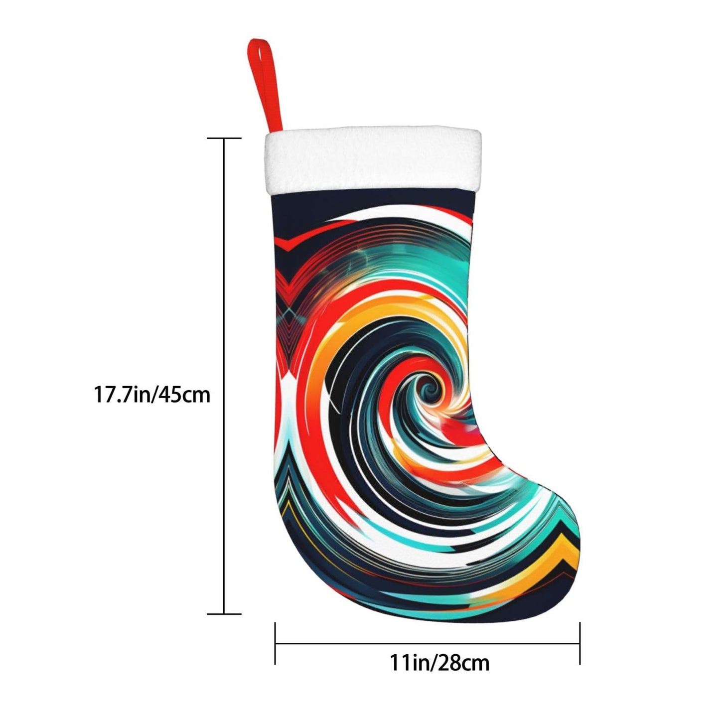 UUIKLPOL Abstract Circle Swirl Print Holiday Decorative Socks,Classic Christmas Stockings Festive Ornaments,Joyful Season Socks