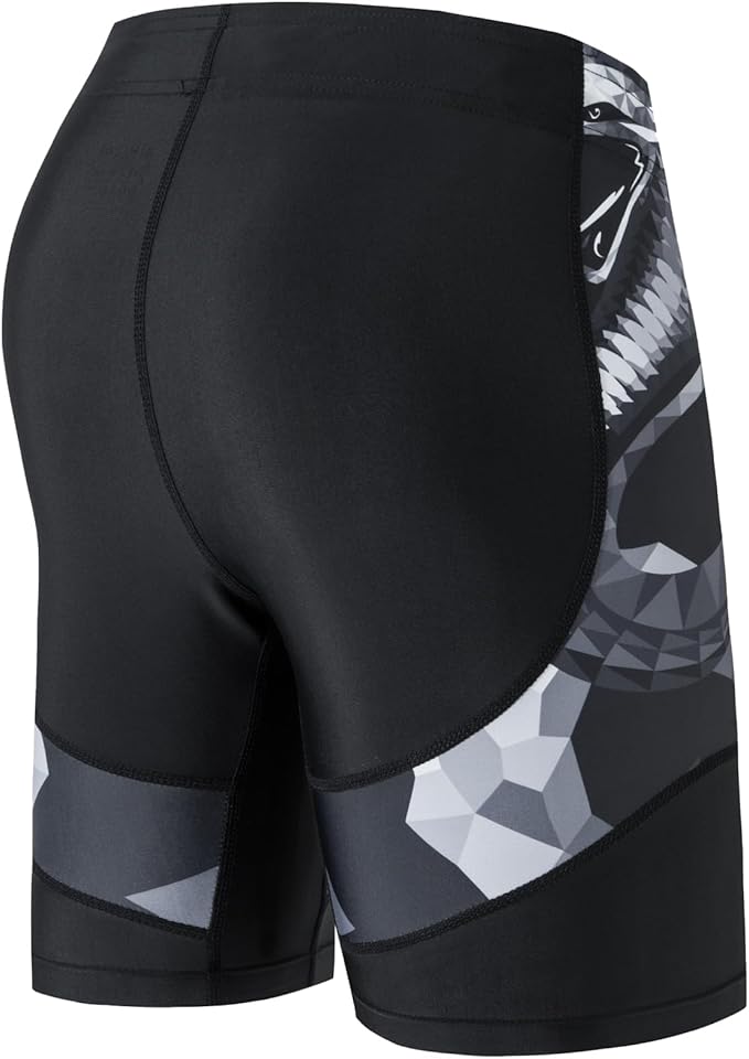 HUGE SPORTS Men's Rash Guard Swim Shorts Compression Swimming Jammer Cool Dry Active Swimsuit Workout Shorts Sports Tights