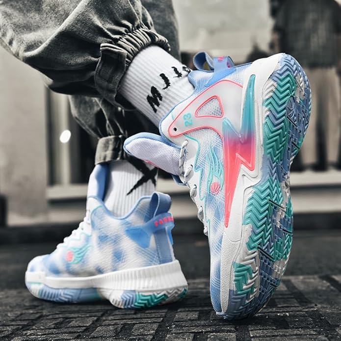 Basketball Shoes for Womens and Mens, Breathable Non Slip Outdoor Casual Unisex-Adult Fashion Sneakers