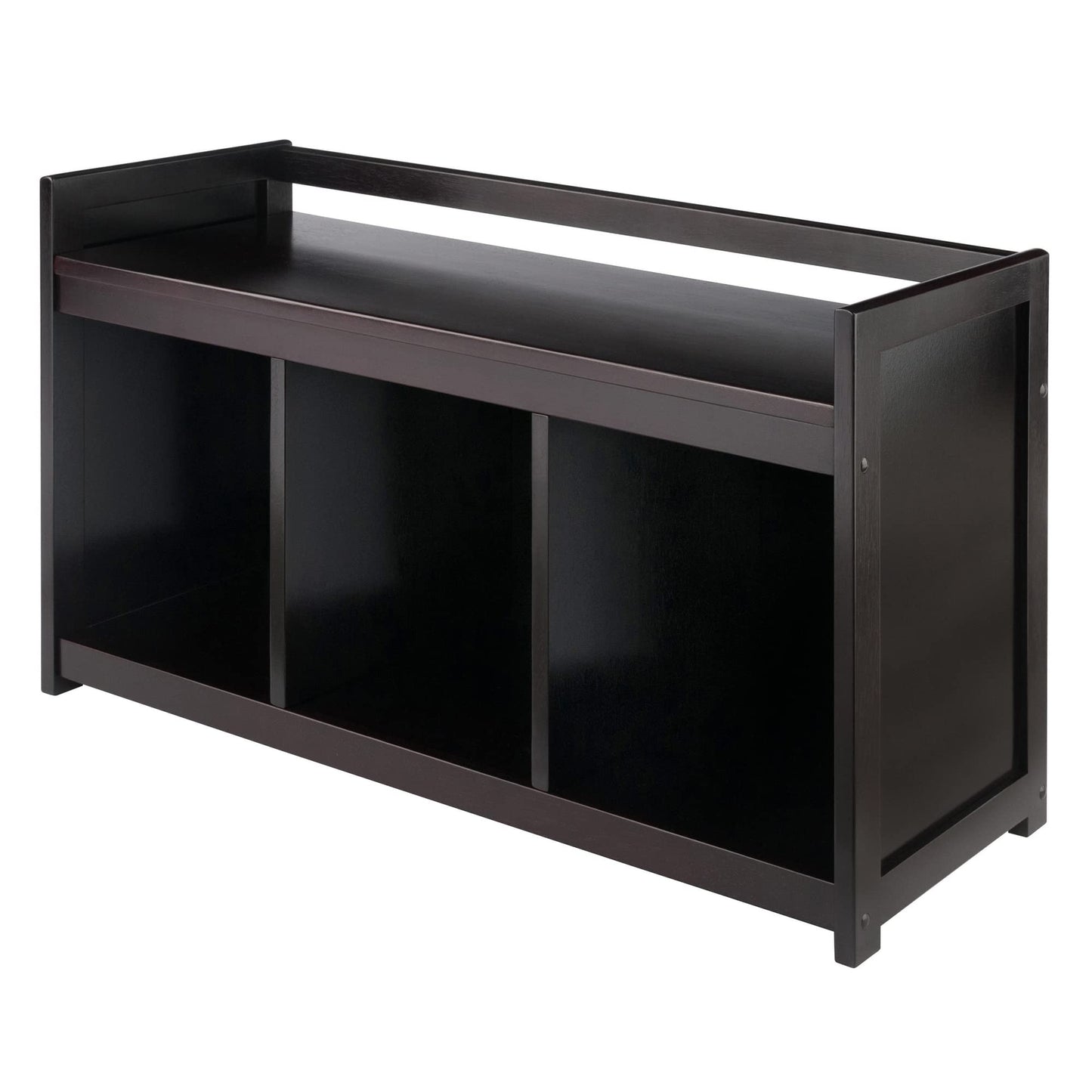 Winsome Wood Addison 2-Pc Storage Bench & Seat Cushion, Espresso