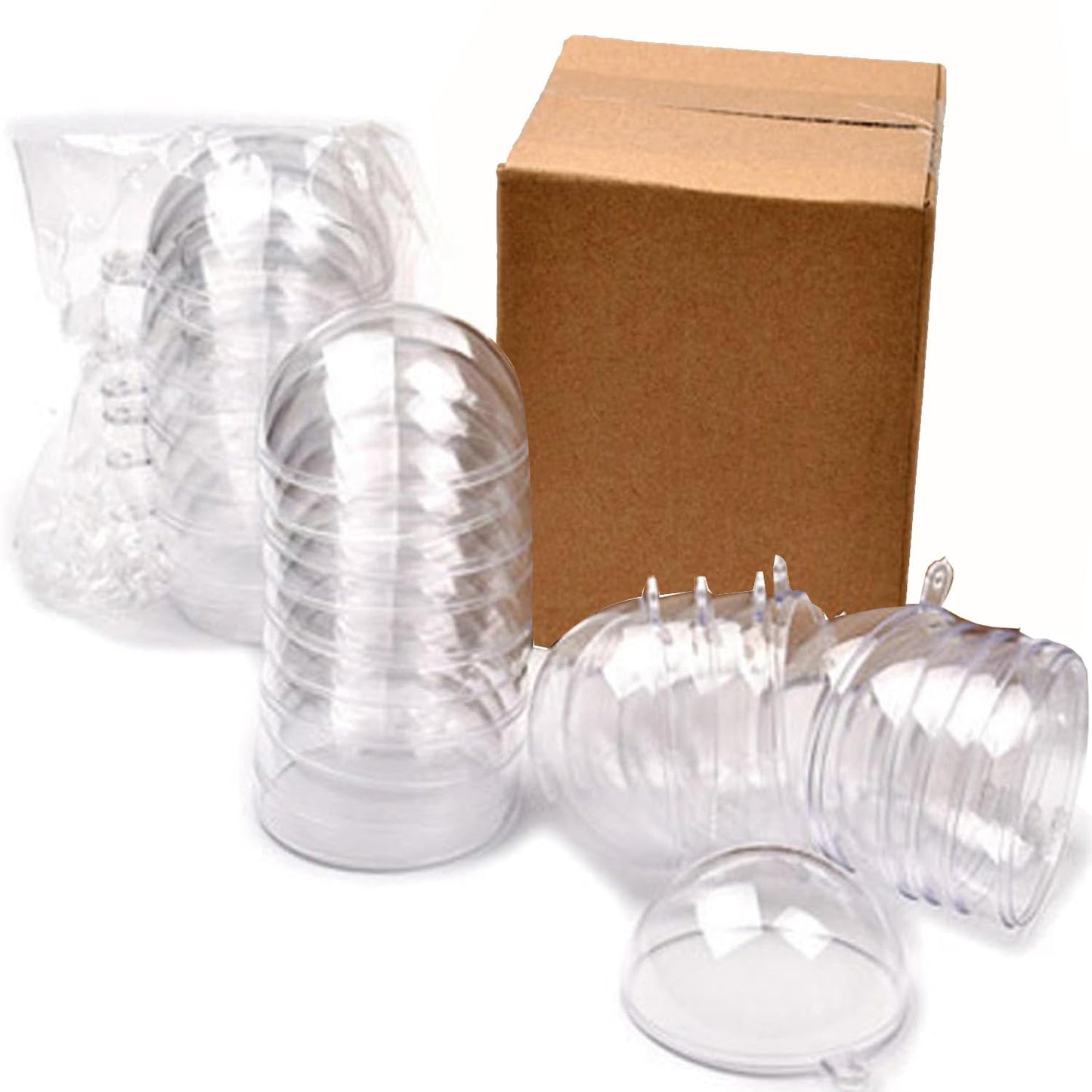 12 Pack Clear Plastic Fillable Ornament Ball 3.15''/80mm for Christmas,Holiday, Wedding,Party,Home Decor Filling Transparent Plastic Decorative Call DIY Craft Ball