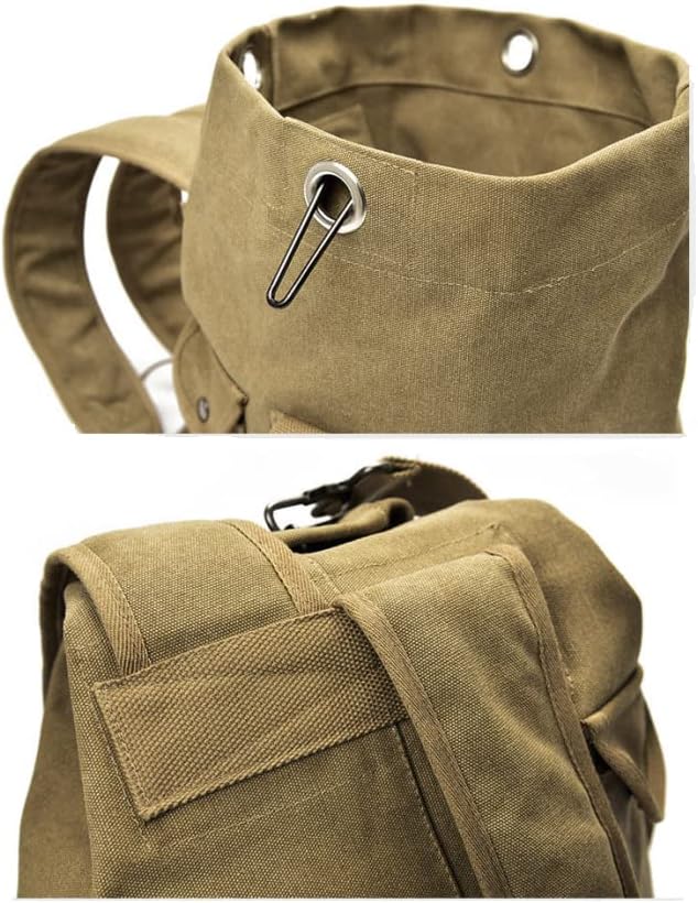 Large Capacity Travel Climbing Bag Tactical Military Duffel Bag Top Load Double Strap Canvas Backpack