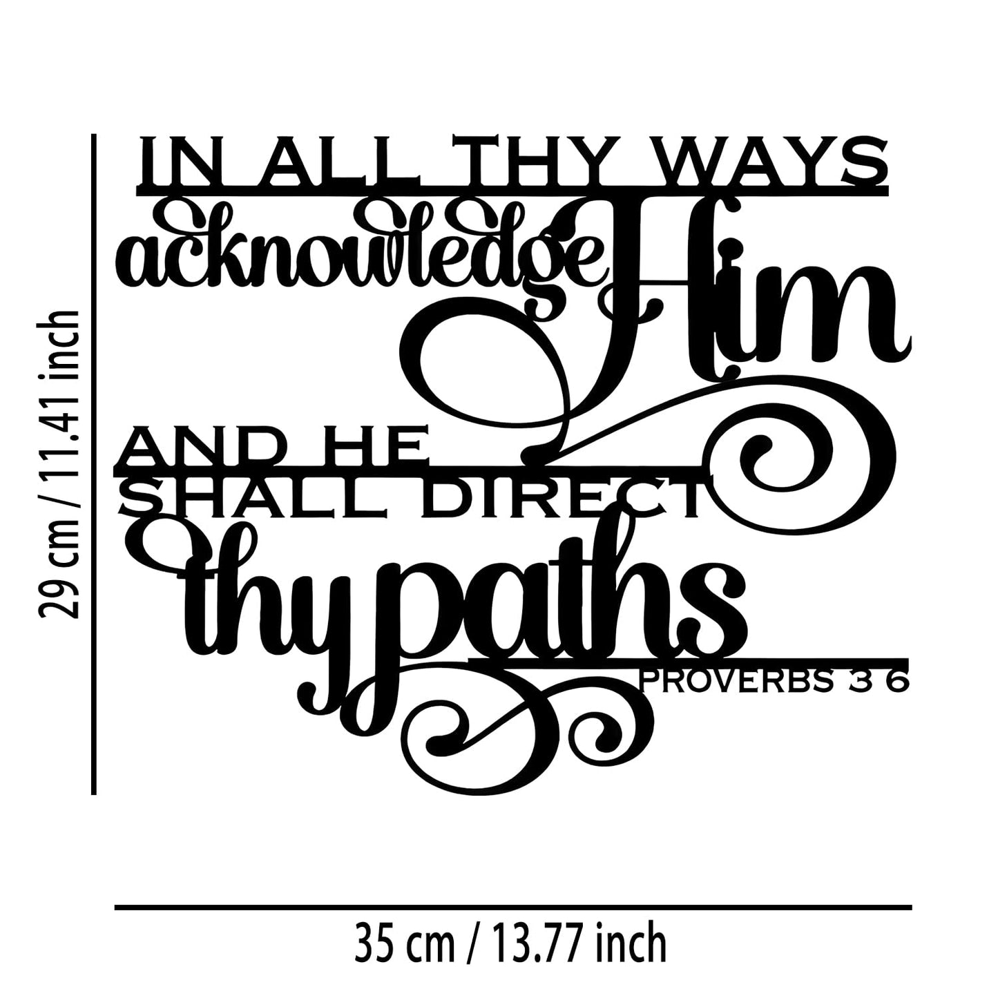 OPTYBVFD Proverbs 6 3 Metal Wall Decor - Christian Room Decor Scripture Wall Art Inspirational Home Decor for Living Room, Bedroom, Dining Room, Bathroom, Office (Black)