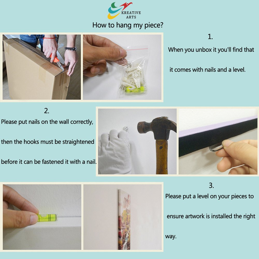 KREATIVE ARTS - 5 Pieces Canvas Prints Wall Art Canada Moraine Lake And Rocky Mountain Landscape Pictures Modern Canvas Painting Giclee Artwork For Home Decoration (Large Size 60x32inch)