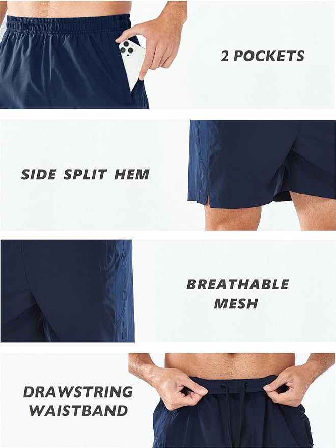 NORTHYARD Men's Running Athletic Shorts 5'' Workout Gym Tennis Short Quick Dry Lightweight Active Sports Basketball