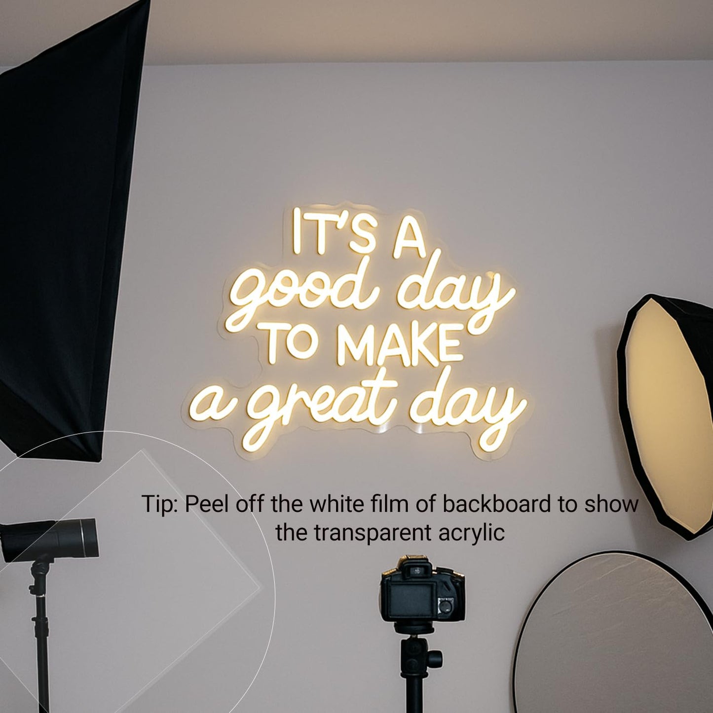 Motivational Neon Sign, LED Wall Light Warm White Glow for Bedroom, Office, Classroom, Home Decor, Gift Idea