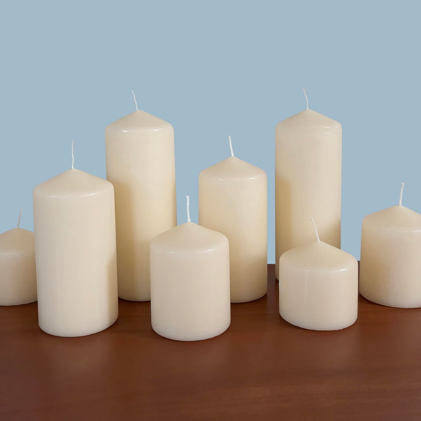 Stonebriar Unscented Pillar Candles – 65 Hour Burn Time, Long-Lasting Wax Candles for Weddings, Holidays, Home Décor & Special Events, Pack of 6, Ivory, 3" x 6"