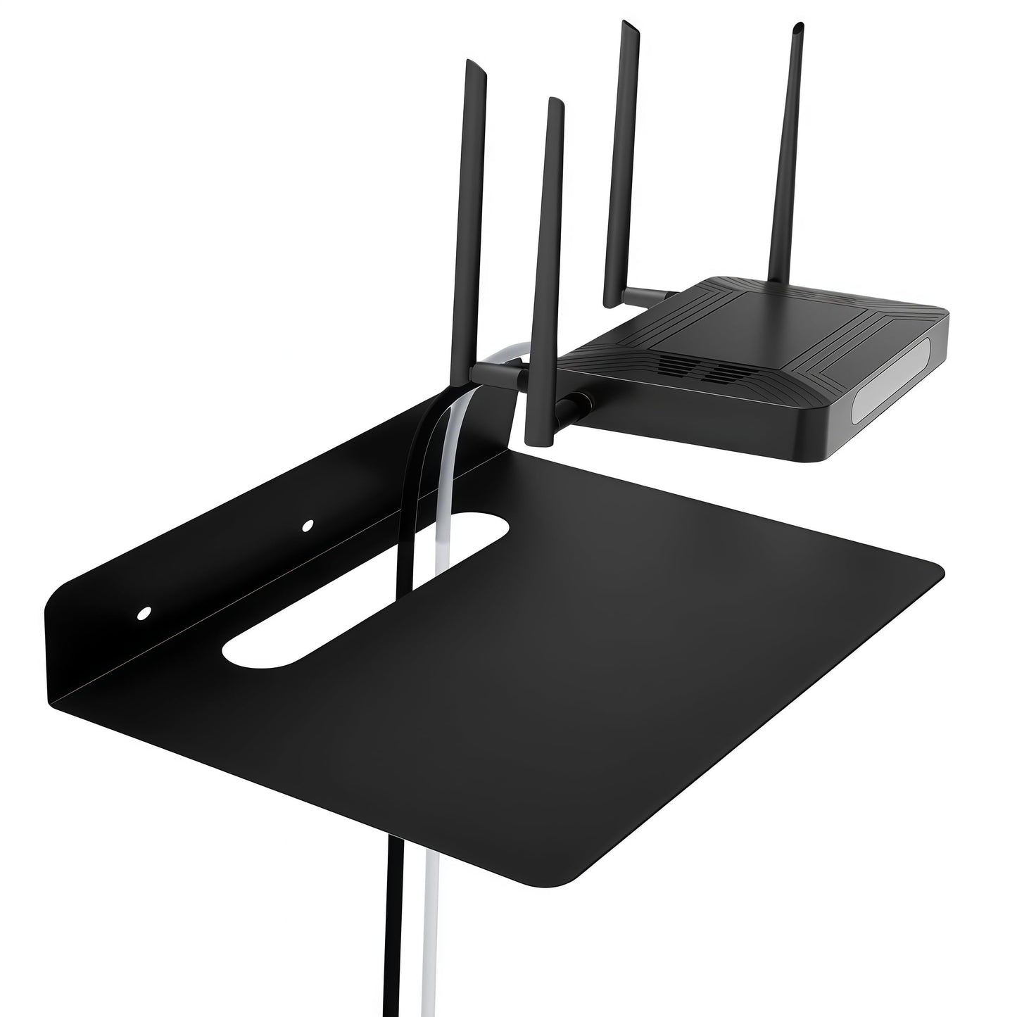 MZDMY Steel Floating Shelves for Wall,Small Wall Shelf，Bookshelf Living Room Bedroom Home Office Bathroom，Little Mini Tiny Display Hanging Shelves for Books/Storage/Room Decor (Black 9.06x6.5in)