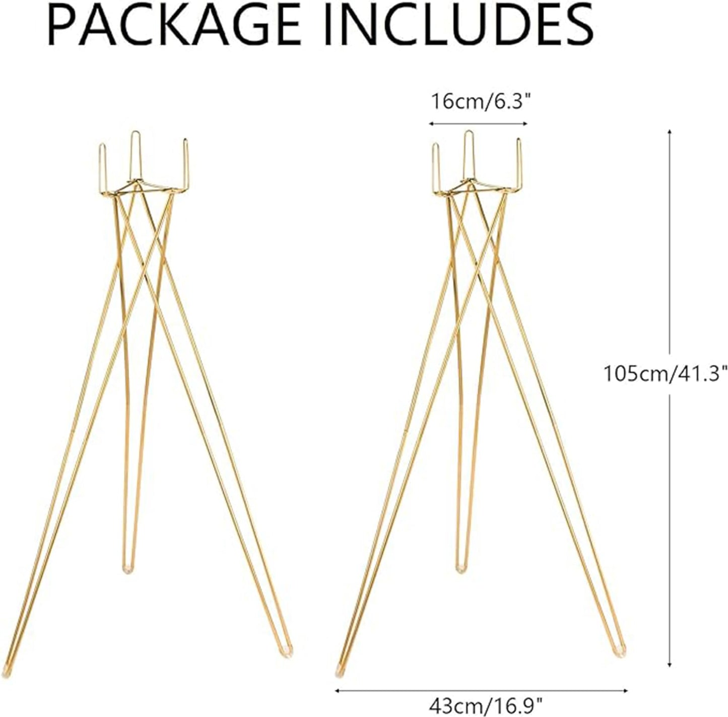 Yiqiying 2 Pcs Gold Flower Stand Display -41.3IN Flower stand for Wedding, Metal flower Display Stand for Wedding Bases Para Arreglos Florales flower Stand display gold centerpieces for wedding