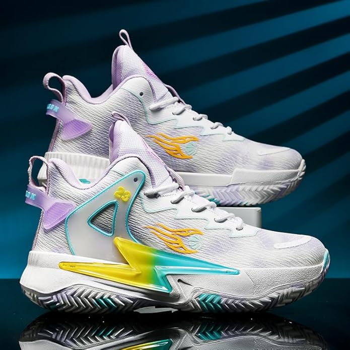 Basketball Shoes for Womens and Mens, Breathable Non Slip Outdoor Casual Unisex-Adult Fashion Sneakers