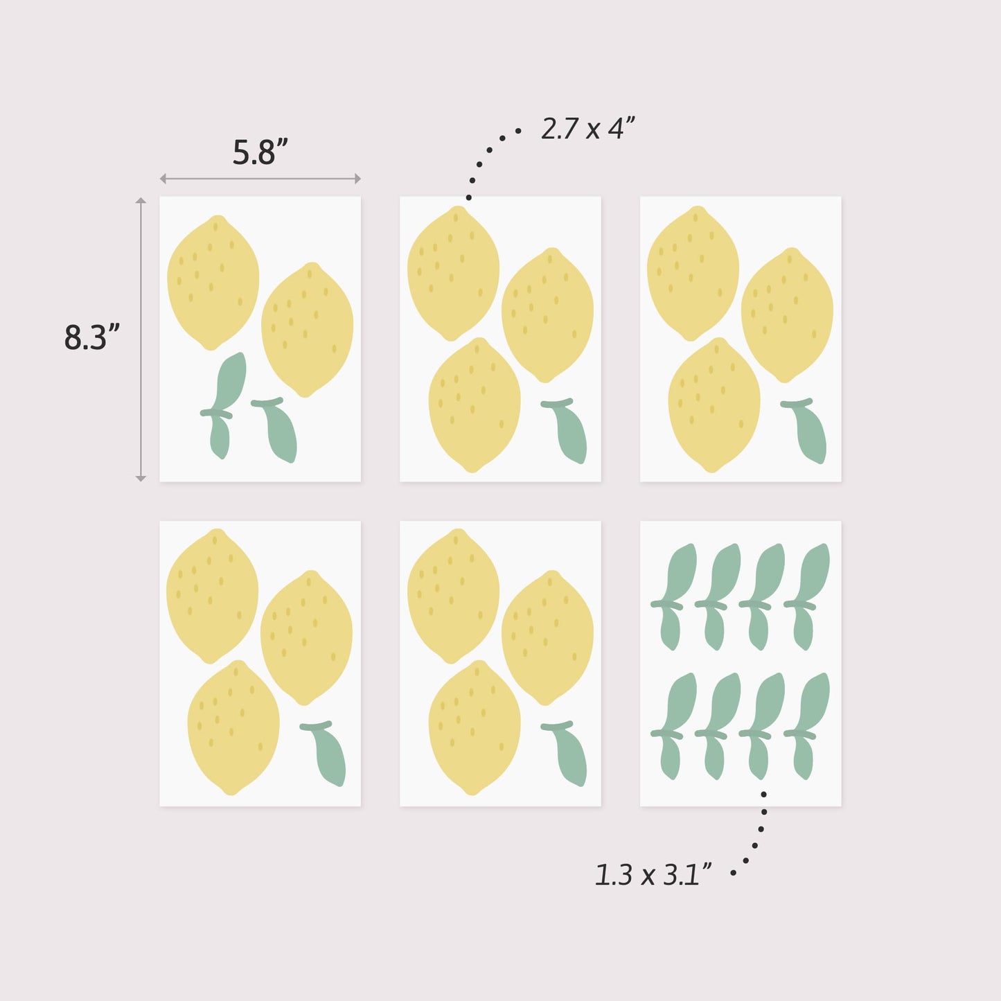 Teddylabels - Lemon Wall Decals - Easy-to-Apply & Removable Wall Stickers: Transform Your Toddlers Bedroom with Durable, Vibrant Peel-and-Stick Wall Decor – Stickers for Kids