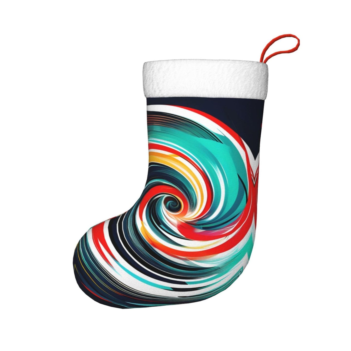 UUIKLPOL Abstract Circle Swirl Print Holiday Decorative Socks,Classic Christmas Stockings Festive Ornaments,Joyful Season Socks