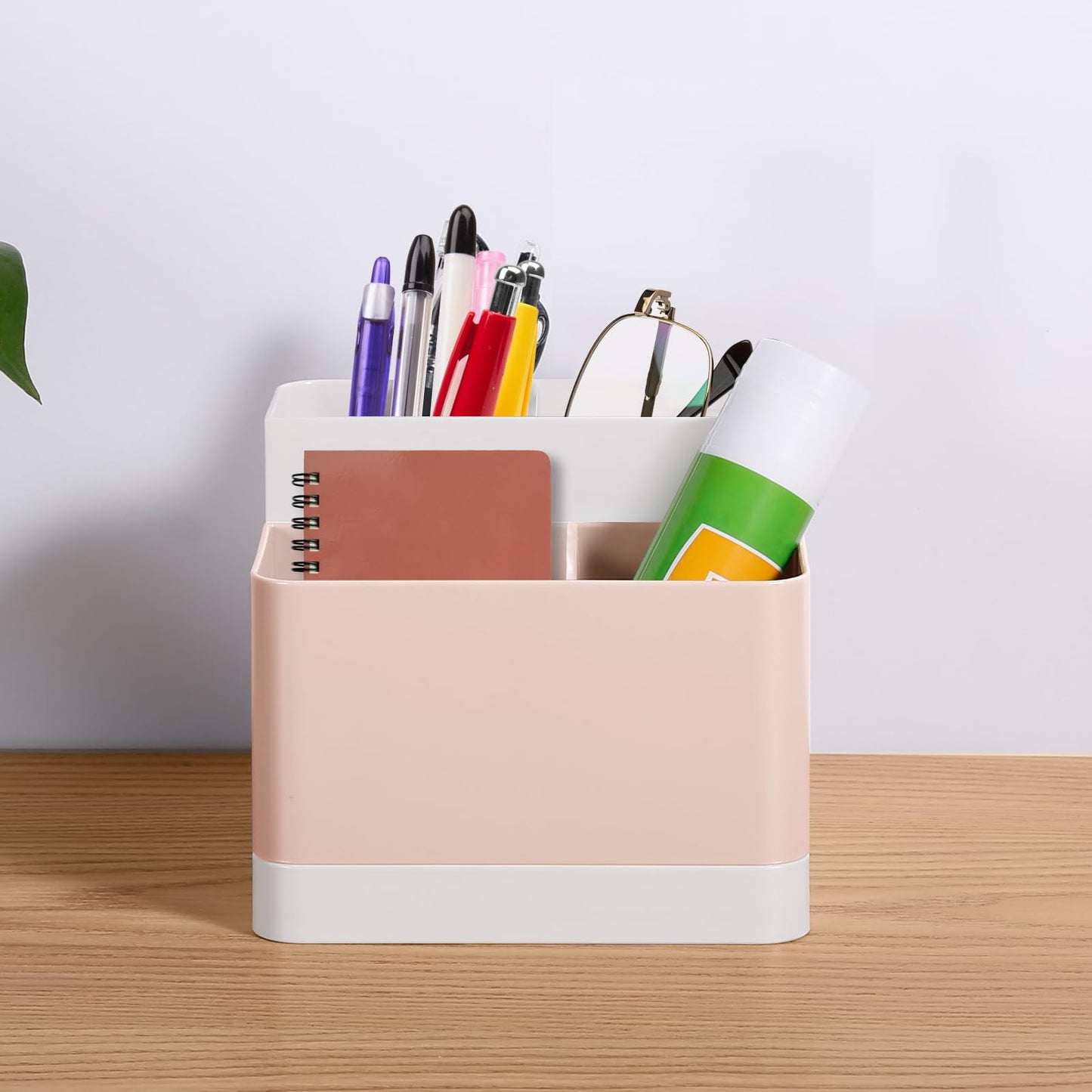 Poeland Desktop Storage Organizer Pencil Card Holder Box, Holders for Desk Accessories, Container for Desk, Office Supplies, Vanity Table