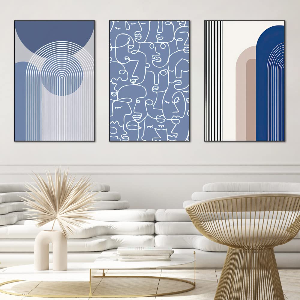 Wall Art, Framed Wall Art Set, Boho Oil Painting Photo Modern Posters Prints Ready to Decorate Hanging Living Room Bedroom Bathroom Office Home Wall Decor (Boho wall art, 16" X 24" X 3 pieces)
