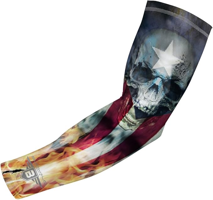 Bucwild Sports Flag Compression Arm Sleeve - Perfect for Baseball Basketball Football - Youth & Adult Sizes
