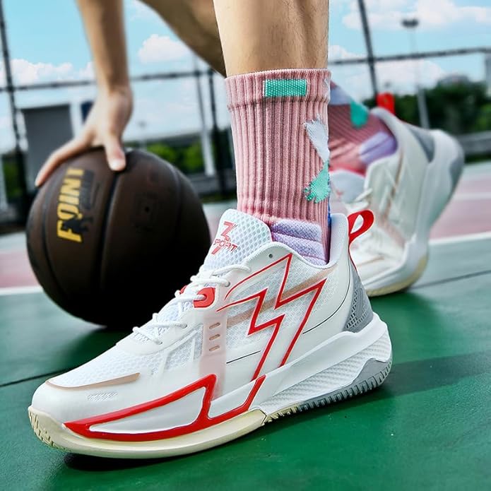 Women Basketball Shoes Fashion Sneakers Comfortable Unisex Athletic Lightweight Non Slip Outdoor Sport Volleyball Shoes