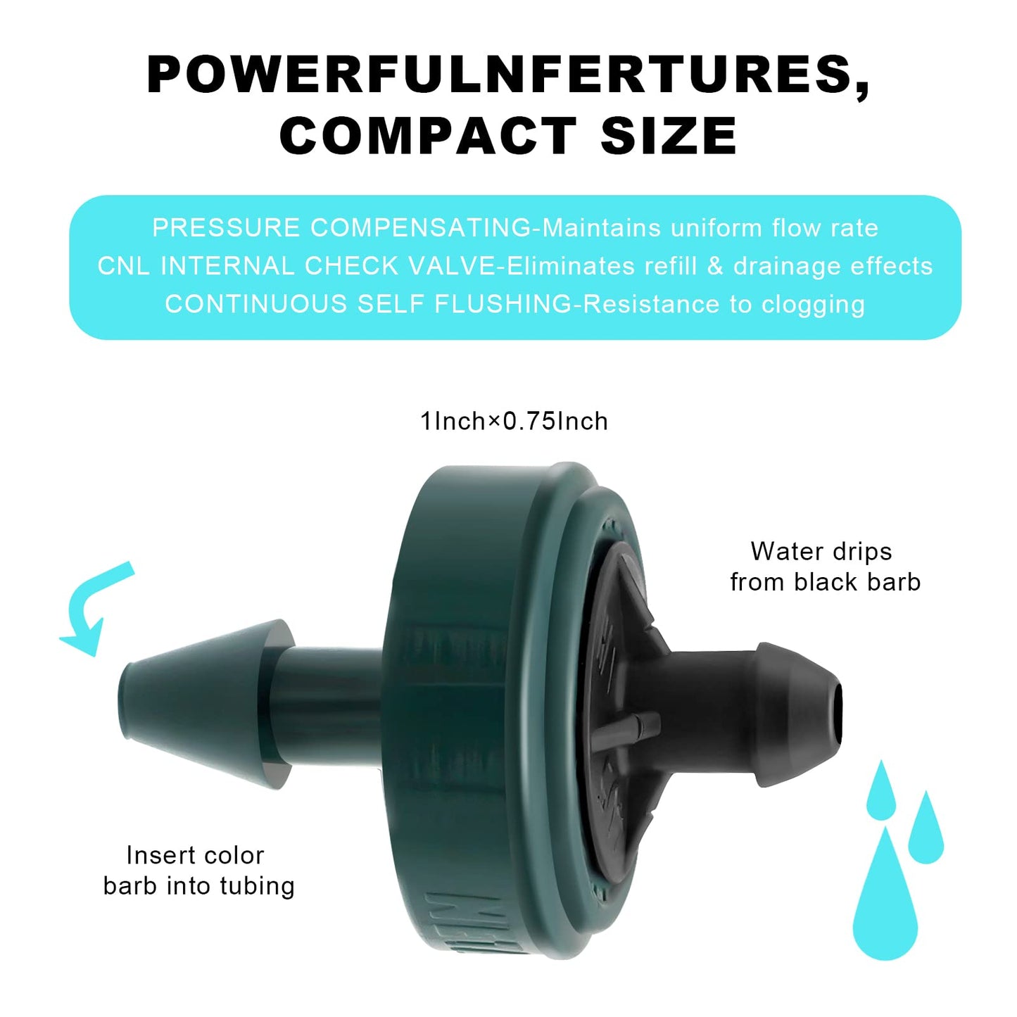 DripGrows Netafim 2 GPH Woodpecker Jr Pressure Compensating Drip Emitters (50)