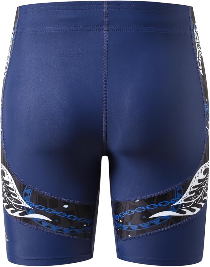 HUGE SPORTS Men's Rash Guard Swim Shorts Compression Swimming Jammer Cool Dry Active Swimsuit Workout Shorts Sports Tights