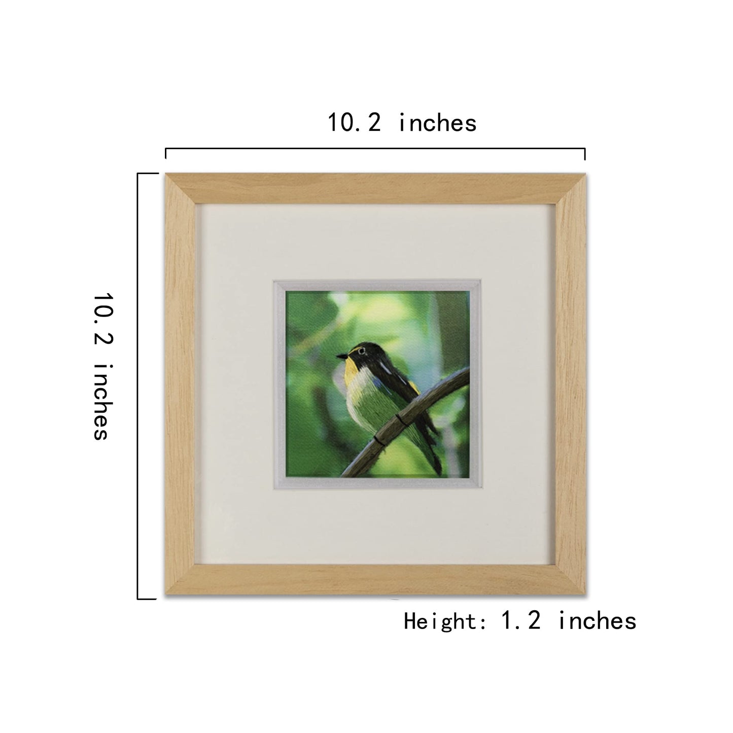 Ebherys Hunan Hand Embroidery Artwork, Handmade Paintings with Wood Frame Hanging on the wall as Room Decoration Home Accessories, Meaningful Gifts for Mother Daughter and Friends (Robinbird)