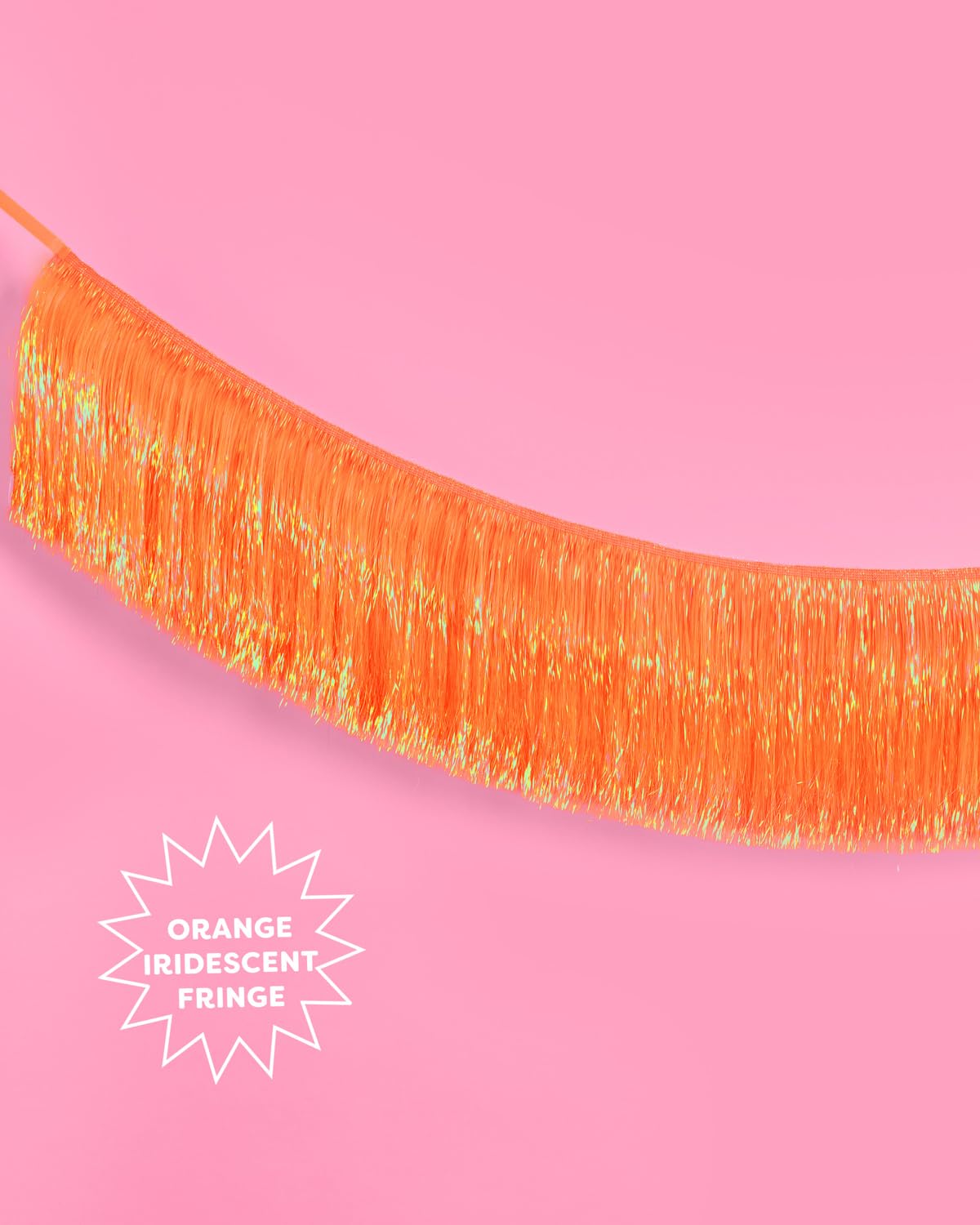 xo, Fetti Orange Fringe Banner - 4 ft | Showgirl Party Garland, Halloween Decor, Birthday Backdrop, Fiesta Vibes, Fall Party Decorations, Girly Celebration
