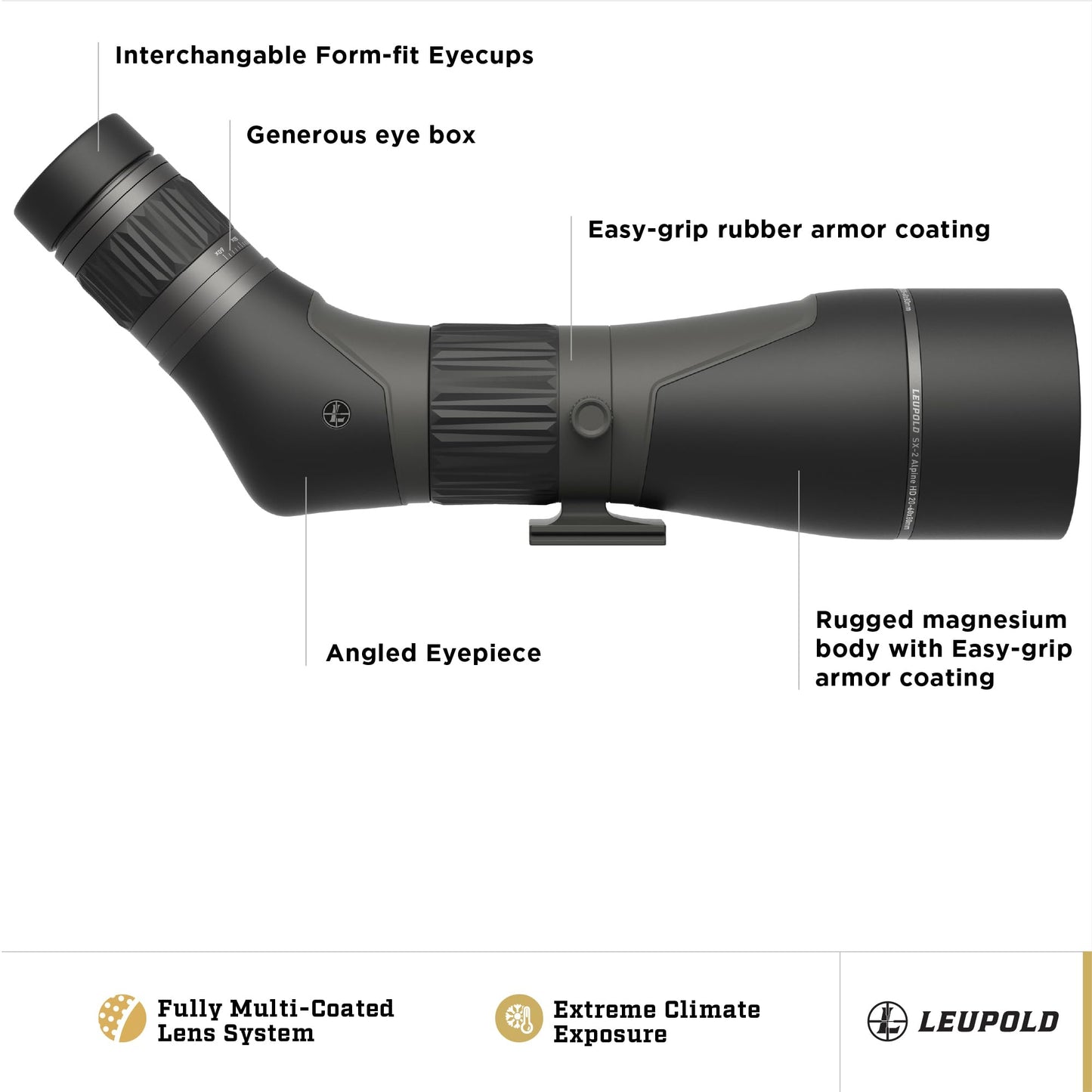 Leupold SX-2 Alpine HD Gen 2 20-60x80mm Angled
