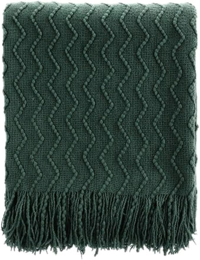 BATTILO HOME Christmas Green Throw Blanket for Couch, Forest Green Throw Blankets, Christmas Decorative Throw Blanket for Sofa Bed, Christmas Decor, 50"x60"
