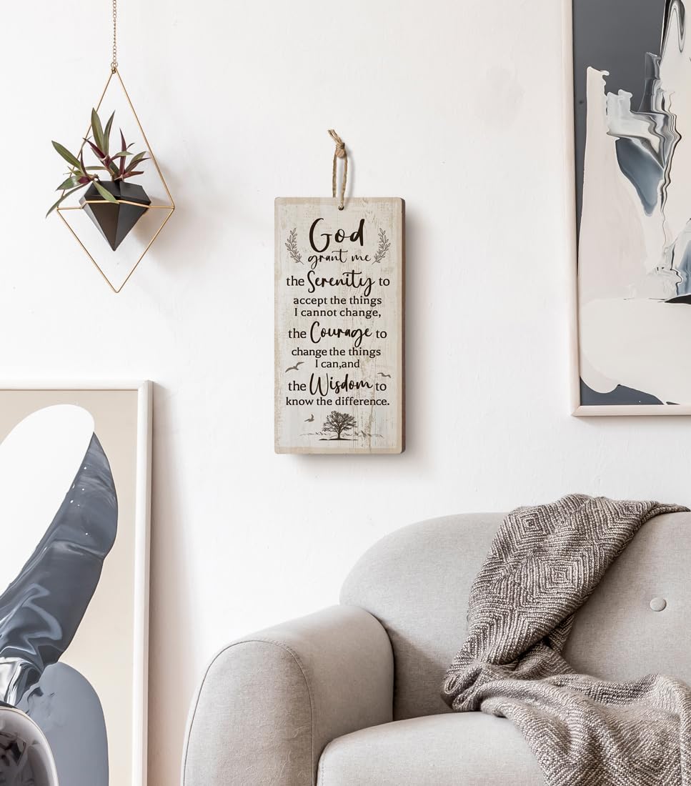 YZEXEZY Inspirational Religious Wall Decor-Serenity Prayer Sign12"x6"-God Grant Me Serenity, Courage,Wisdom-Christian Wall Art,Christian Gifts,Religious Gifts