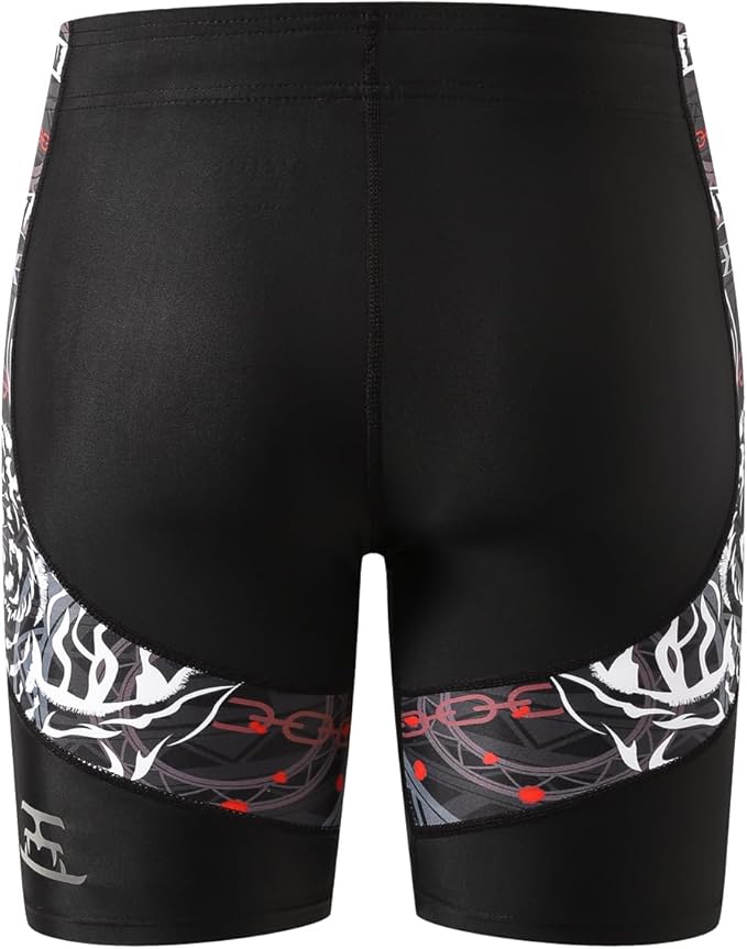 HUGE SPORTS Men's Rash Guard Swim Shorts Compression Swimming Jammer Cool Dry Active Swimsuit Workout Shorts Sports Tights