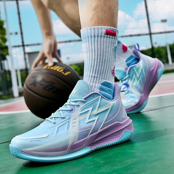 Women Basketball Shoes Fashion Sneakers Comfortable Unisex Athletic Lightweight Non Slip Outdoor Sport Volleyball Shoes