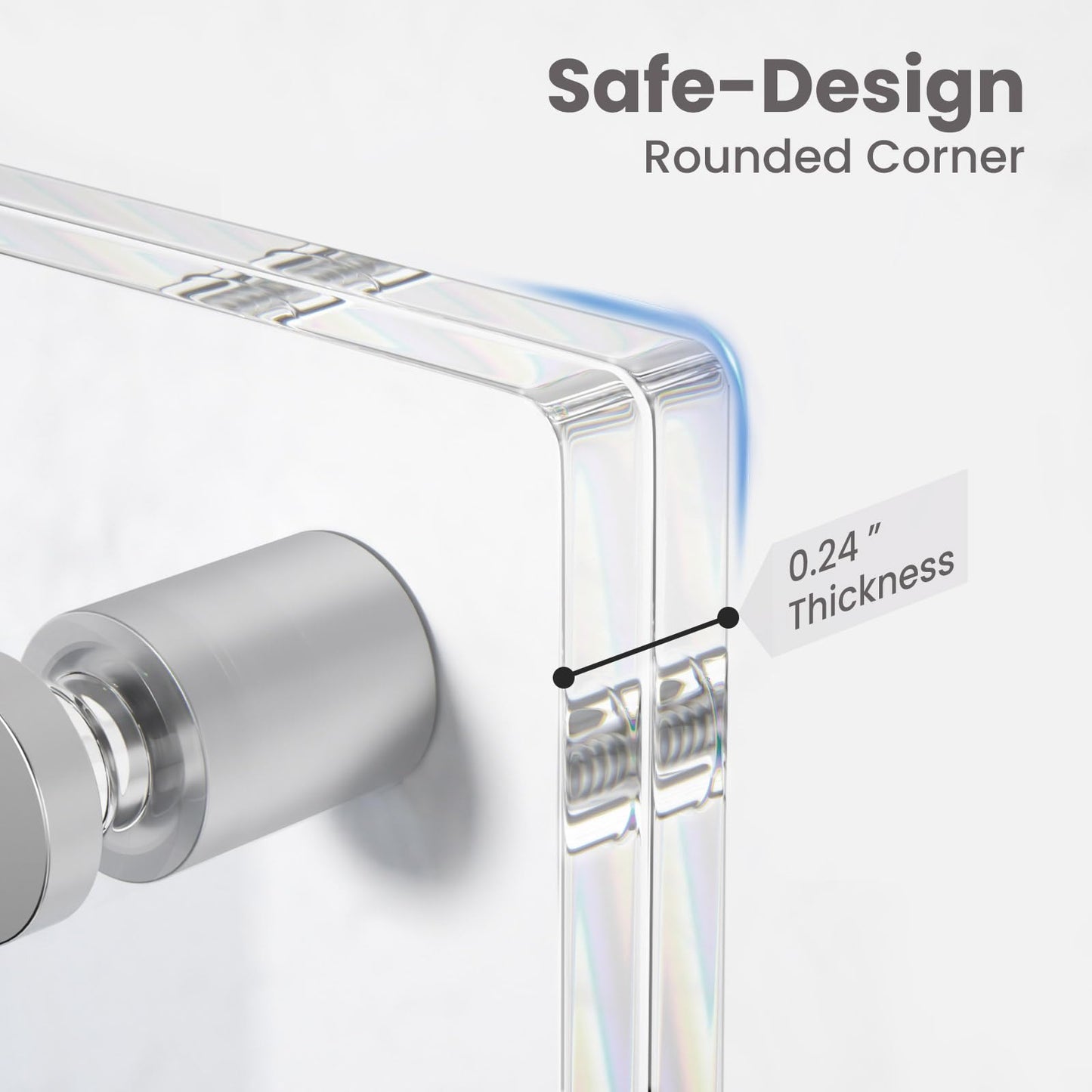 NIUBEE 8x10 Acrylic Picture Frame,Clear Frameless Photo Frame for Wall & Desktop Display Modern Floating Frame for Artwork Poster Diploma Certificate