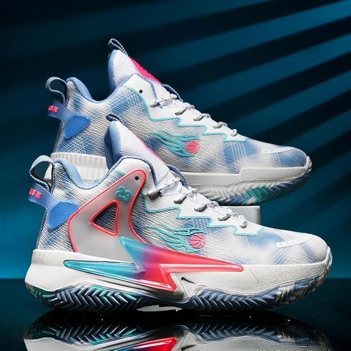 Basketball Shoes for Womens and Mens, Breathable Non Slip Outdoor Casual Unisex-Adult Fashion Sneakers
