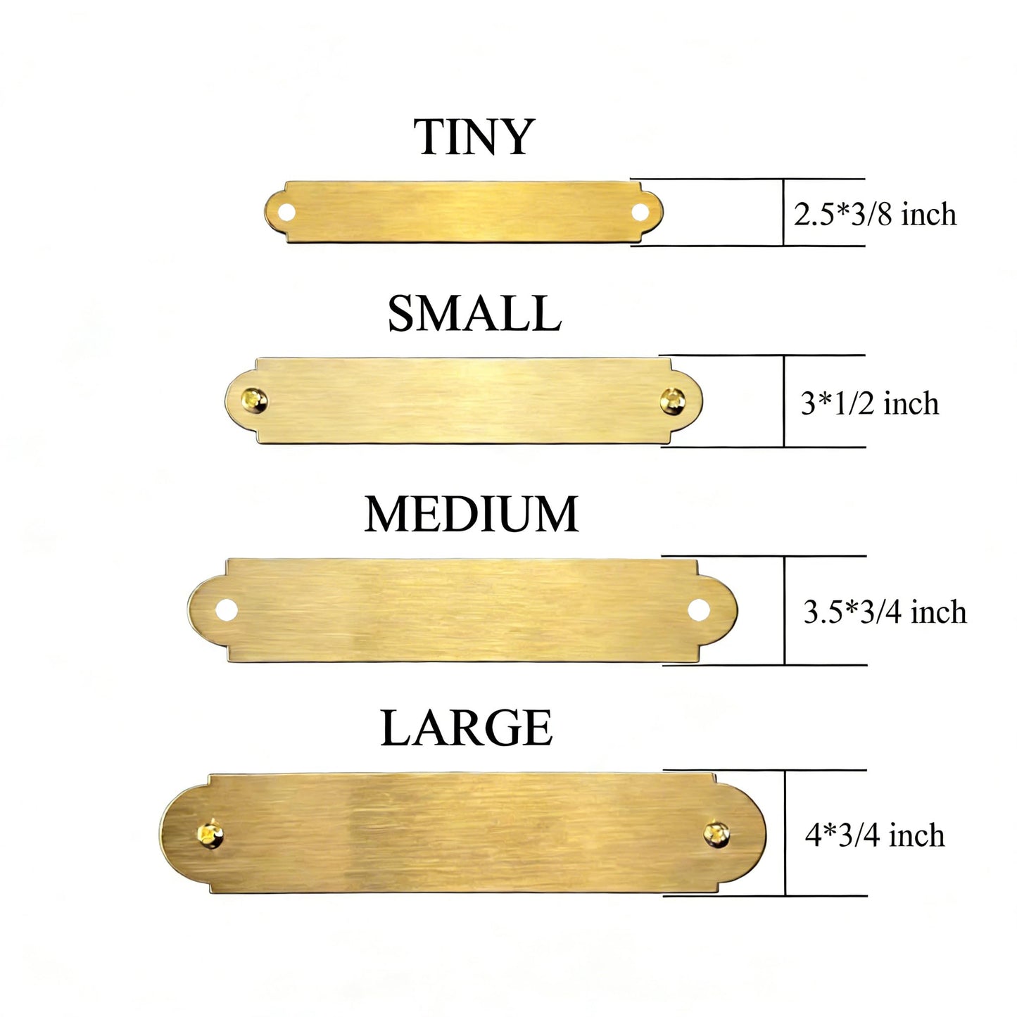 Engraved Name Plate Customized, Personalised Brass Sign for Wall Door Decor, Picture Frame, Memorial, Gift, Collectible - Solid Brass Brushed Gold Finish, 3.5 x 0.75" (Adhesive/Screws)