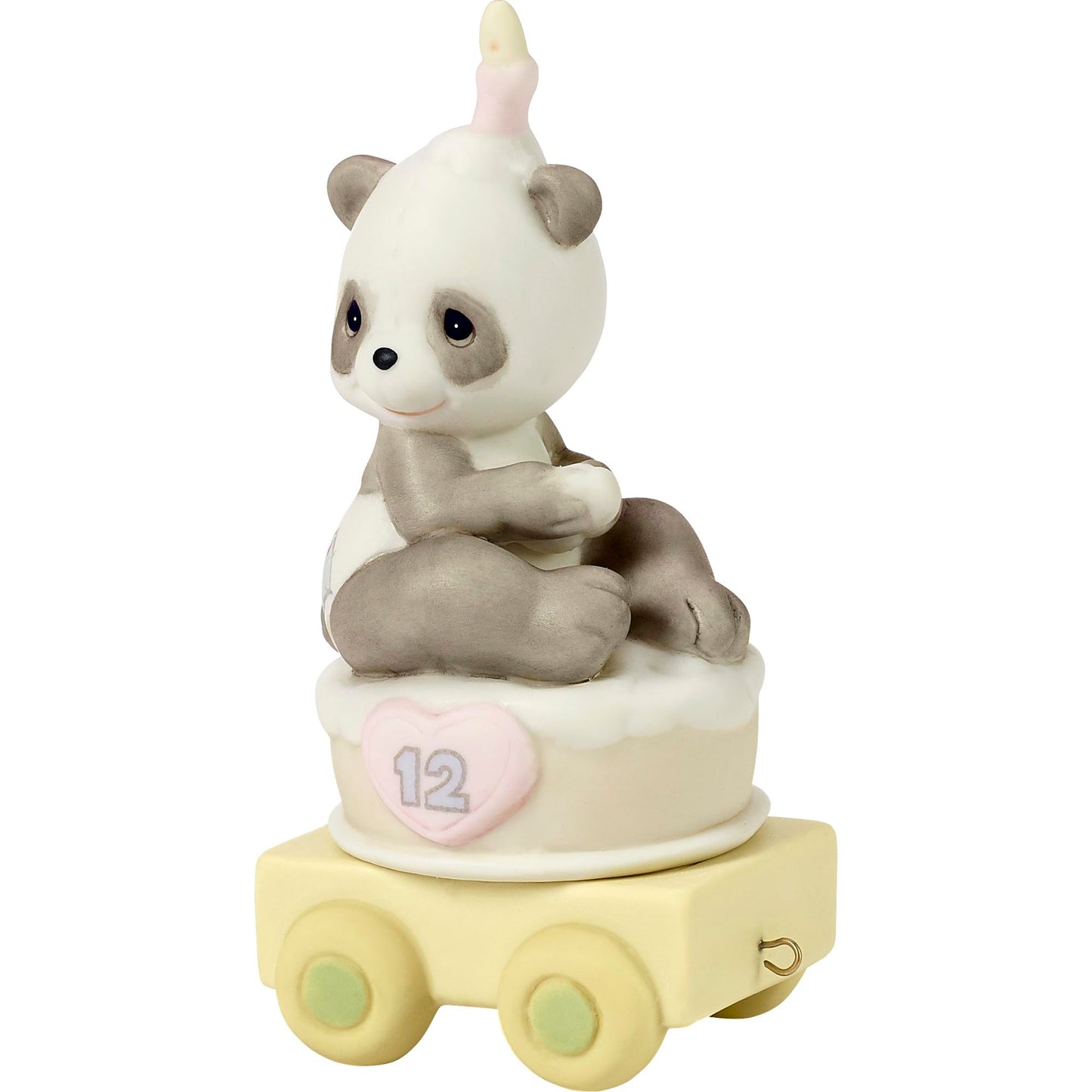 Precious Moments Birthday Train Panda, Age 12, Give A Grin And Let The Fun Begin, Birthday Gift for 12 Year Old Boys and Girls, Bisque Porcelain Figurine, 142032