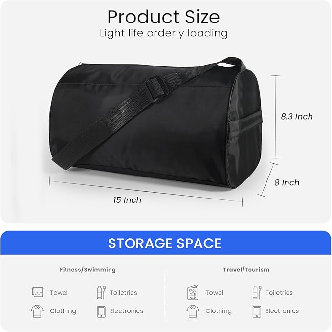 C&F BOGMOST Small Gym Bag for Women & Men,Small Lightweight Duffel Bag Carry On Bags Mini Duffel Travel Bag Waterproof Sports Bags for Workout/Sport/Travel, Fluorescent Green