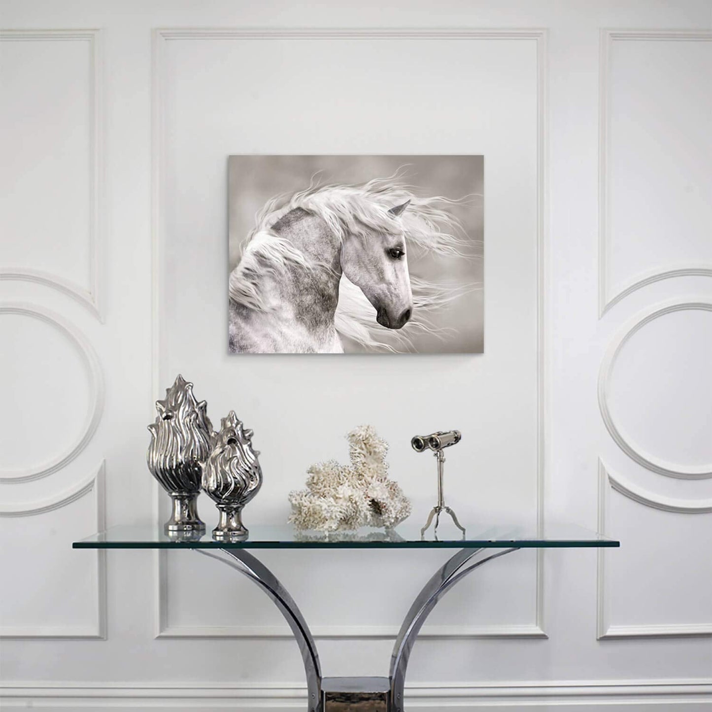 Hardy Gallery Animals Artwork Wildlife Picture Painting: Horse Head Graphic Art Print Wall Art for Wall Decor (24" x 18")
