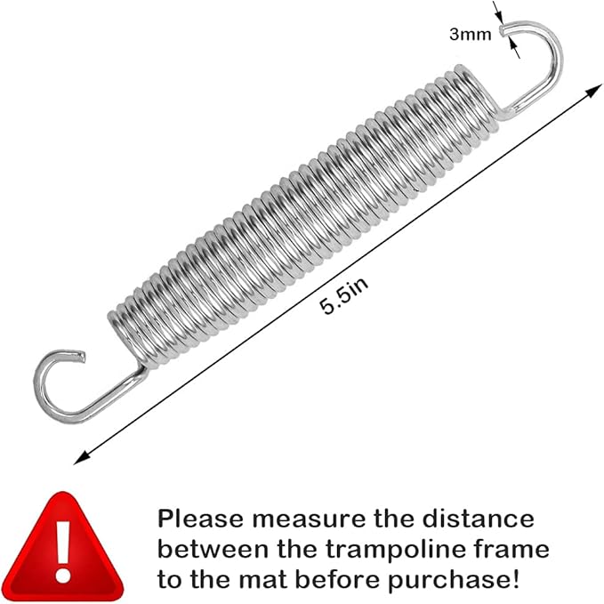 5 Pack 5.5 Inch Replacement Trampoline Springs Heavy Duty Stainless Steel Spring Tools Accessories